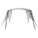 VidaXL Daszek bimini ze ściankami, 4 pałąki, 243x(230-244)x137 cm