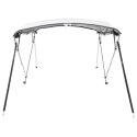 VidaXL Daszek bimini ze ściankami, 4 pałąki, 243x(230-244)x137 cm