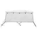 VidaXL Daszek bimini ze ściankami, 4 pałąki, 243x(230-244)x137 cm