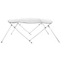 VidaXL Daszek bimini ze ściankami, 4 pałąki, 243x(230-244)x137 cm