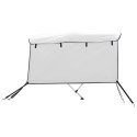 VidaXL Daszek bimini ze ściankami, 3 pałąki, 183x(154-167)x137 cm