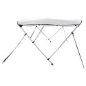 VidaXL Daszek bimini ze ściankami, 3 pałąki, 183x(154-167)x137 cm