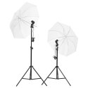VidaXL Fotograficzny zestaw studyjny z lampami, tłem i blendami