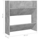 VidaXL Półka ścienna na buty, szara, 60x18x60 cm, płyta wiórowa