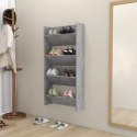 VidaXL Półki ścienne na buty 2 szt., szare, 60x18x60 cm, płyta wiórowa