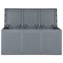  Skrzynia ogrodowa, szara, rattan PP, 270 L