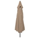Parasol ogrodowy vidaXL ø395x245 cm taupe