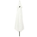 Parasol ogrodowy vidaXL ø395x245 cm w kolorze białym piaskowym