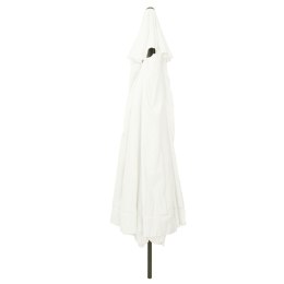 Parasol ogrodowy vidaXL ø395x245 cm w kolorze białym piaskowym