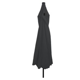 Parasol ogrodowy vidaXL z lampkami LED Ø395x245 cm, antracytowy