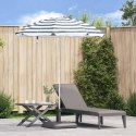 Parasol plażowy vidaXL z aluminiowym stelażem Niebiesko-Biały 240 cm