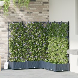 VidaXL Donica ogrodowa z kratownicą 5 sztuk Szara 120x120x125.5 cm