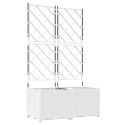 VidaXL Donica ogrodowa z trellisem 2 sztuki Biała 80x40x143 cm