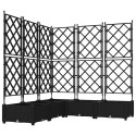 VidaXL Donica z Kratą 5 szt Czarna 120x120x125,5 cm