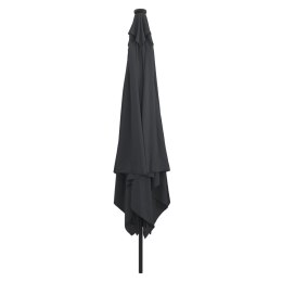 VidaXL Kwadratowy Parasol Ogrodowy z Lampkami LED 295x245 cm Antracytowy