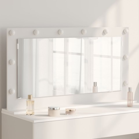 VidaXL Lustro Toaletowe Białe MDF, Szkło 100 x 55 x 18 cm
