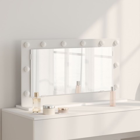 VidaXL Lustro Toaletowe Białe Plastik, Szkło 80 x 45 x 18 cm