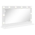 VidaXL Lustro Toaletowe Białe Plastik, Szkło 80 x 45 x 18 cm