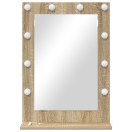 VidaXL Lustro Toaletowe Dąb Sonoma MDF, Szkło 70 x 50 x 18 cm Lustro