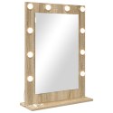 VidaXL Lustro Toaletowe Dąb Sonoma MDF, Szkło 70 x 50 x 18 cm Lustro
