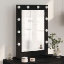 VidaXL Lustro toaletowe Czarny Dąb Drewno 70 x 50 x 18 cm