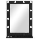 VidaXL Lustro toaletowe Czarny Dąb Drewno 70 x 50 x 18 cm