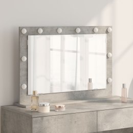 VidaXL Lustro toaletowe Szary beton Szkło 80 x 55 x 18 cm Lustro