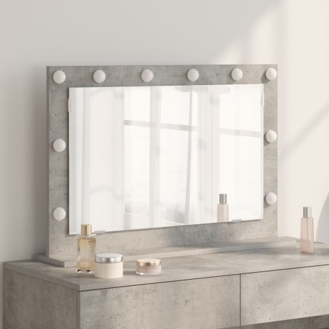 VidaXL Lustro toaletowe Szary beton Szkło 80 x 55 x 18 cm Lustro