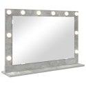 VidaXL Lustro toaletowe Szary beton Szkło 80 x 55 x 18 cm Lustro