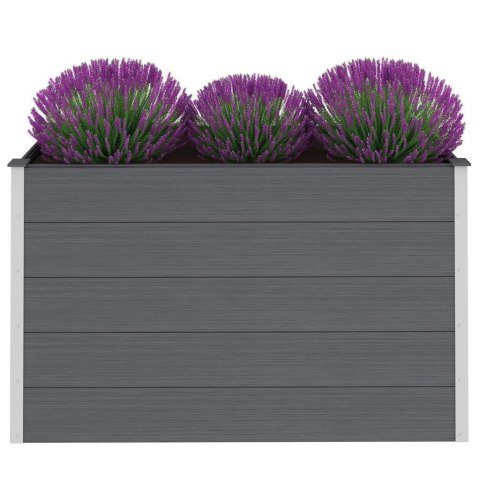 Podwyższona donica ogrodowa, WPC, 150x50x91 cm, szara Podwyższona donica ogrodowa, WPC, 150x50x91 cm, szara