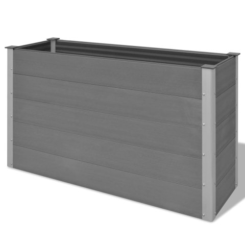 Podwyższona donica ogrodowa, WPC, 150x50x91 cm, szara Podwyższona donica ogrodowa, WPC, 150x50x91 cm, szara