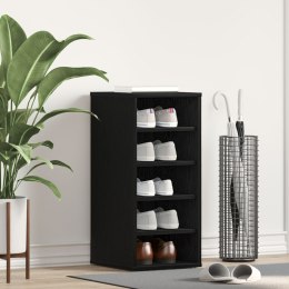 VidaXL Szafka na buty Czarny Dąb 32x35x70 cm z materiału drewnopochodnego