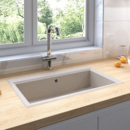 VidaXL Zlew Kuchenny Beżowy 790x500x193 mm Granit