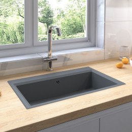 VidaXL Zlew Kuchenny Szary 790x500x193 mm Granit