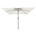 Vidaxl Kwadratowy Parasol Ogrodowy 295x245 cm Piasek Biały