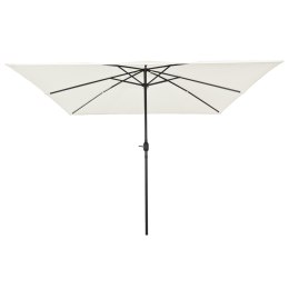 Vidaxl Kwadratowy Parasol Ogrodowy 295x245 cm Piasek Biały
