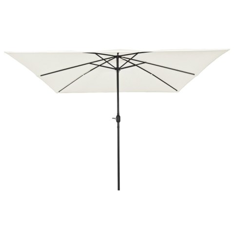 Vidaxl Kwadratowy Parasol Ogrodowy 295x245 cm Piasek Biały