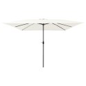 Vidaxl Kwadratowy Parasol Ogrodowy 295x245 cm Piasek Biały