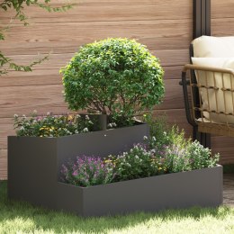 VidaXL Donica czarna 80x80x50 cm ze stali walcowanej na zimno