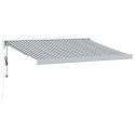  Zwijana markiza, antracytowo-biała, 3x2,5m, tkanina i aluminium