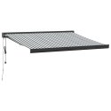  Zwijana markiza, antracytowo-biała, 3x2,5m, tkanina i aluminium