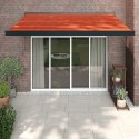  Zwijana markiza, pomarańcz i brąz, 3x2,5 m, tkanina i aluminium