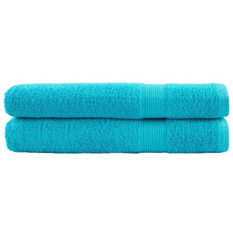  Ręczniki premium SOLUND 2 szt. turkusowe, 100x200 cm, 600 g/cm²