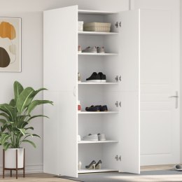  Biała szafka na buty 80x35.5x180 cm Drewno inżynieryjne