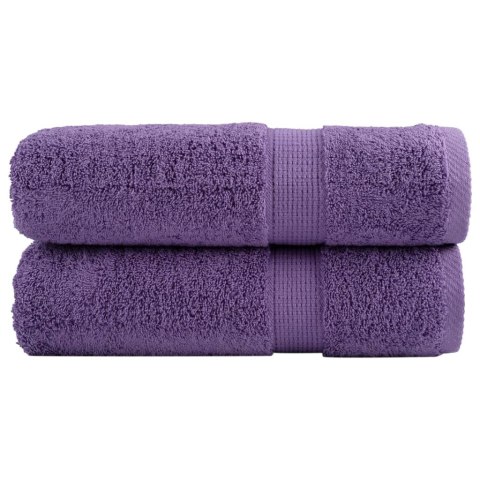  Ręczniki premium SOLUND 2 szt., fioletowe, 70x140 cm, 600 g/cm²