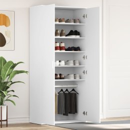  Szafka na buty Biała 80x39x180 cm Drewno inżynieryjne
