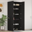  Szafka na buty Czarna 80x35,5x180 cm z materiału drewnopochodnego