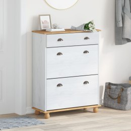 VidaXL Szafka na buty ASKIM Biała 85x35x108 cm Z litego drewna sosnowego