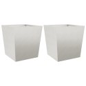 VidaXL Donice ogrodowe, 2 szt., 50x50x50 cm, stal nierdzewna