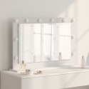  Lustro toaletowe z lampkami LED Białe 80x55x18 cm